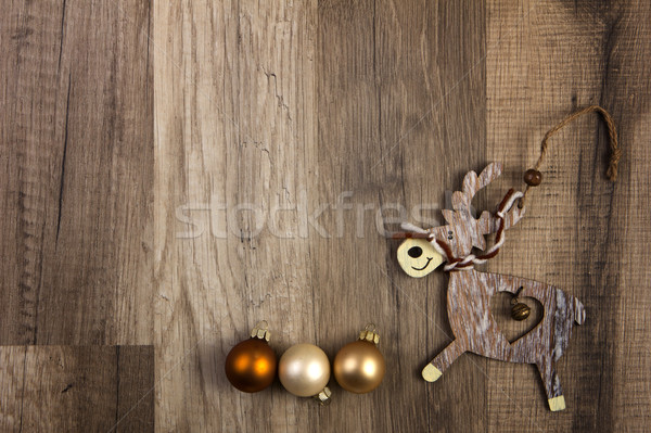 Christmas dekoracji brązowy łoś drzewo Zdjęcia stock © Tomjac1980