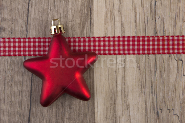 звездой красный Рождества украшение древесины Сток-фото © Tomjac1980