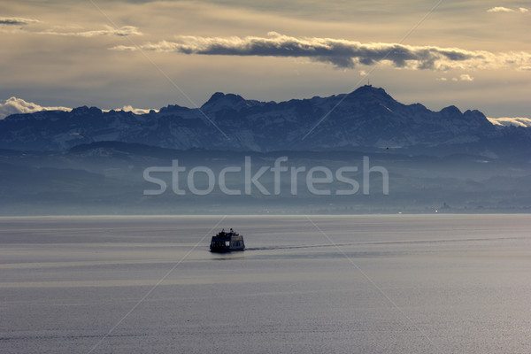 морем озеро мнение Альпы дерево облака Сток-фото © Tomjac1980