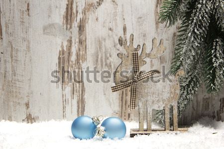 Рождества орнамент украшение древесины снега золото Сток-фото © Tomjac1980