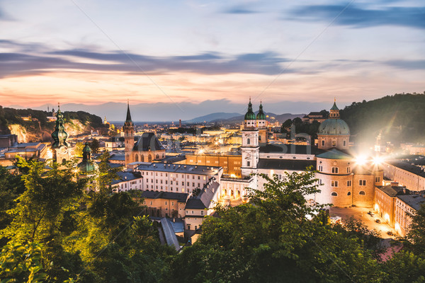Panoramic view of beautiful Salzburg in Austria Stock photo © tommyandone