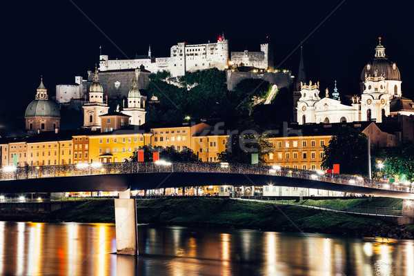 Panoramic view of beautiful Salzburg in Austria Stock photo © tommyandone