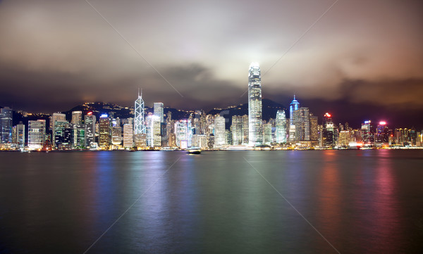 Hong Kong at night Stock photo © tommyandone