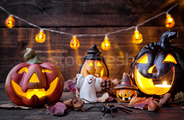 Stock photo: Traditional scary halloween holiday background