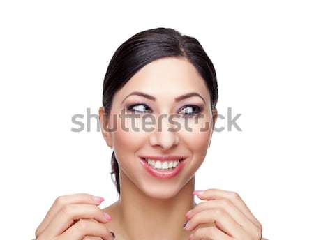 Young beauty with perfect skin smiling Stock photo © tommyandone