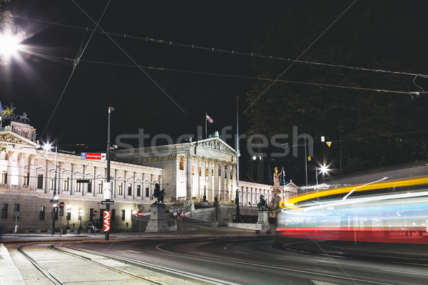 Austrian Parliament building on Ring Road in Vienna Stock photo © tommyandone