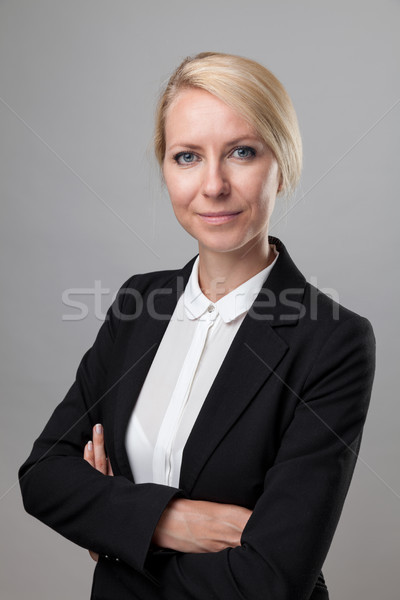 молодые деловой женщины костюм счастливым бизнеса женщину Сток-фото © tommyandone