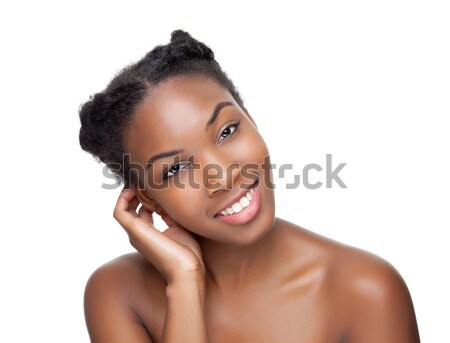 Smiling black beauty Stock photo © tommyandone