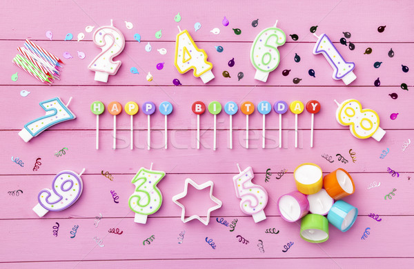 Colorful Happy Birthday background  Stock photo © tommyandone