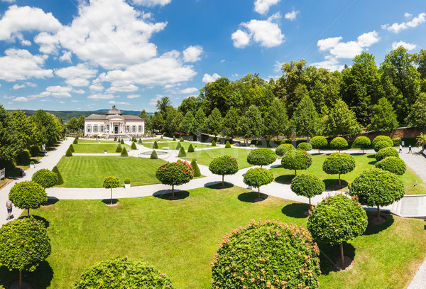 Beroemd abdij tuin verlagen wereld donau Stockfoto © tommyandone