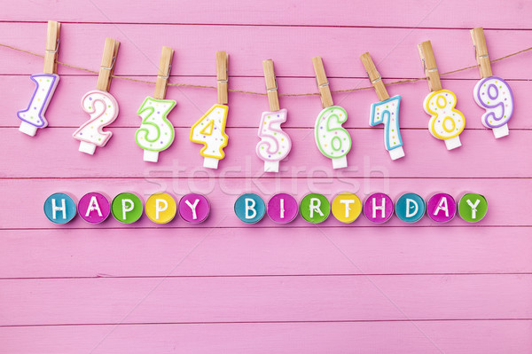 Colorful Happy Birthday background  Stock photo © tommyandone