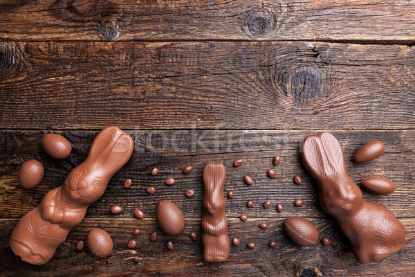 шоколадом Пасхальный заяц яйца яйцо Сток-фото © tommyandone