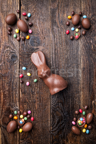 Stok fotoğraf: çikolata · easter · bunny · yumurta · şekerleme · rustik · lezzetli