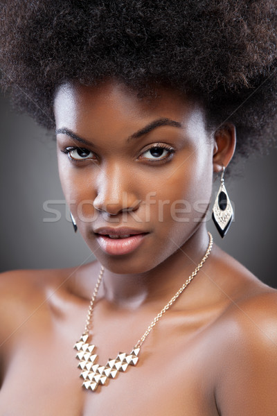 Belle · femme · noire · jeunes · noir · beauté · afro