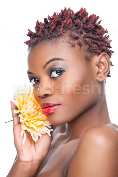 Black Beauty With Short Spiky Hair Stock Photo C Tomas Anderson