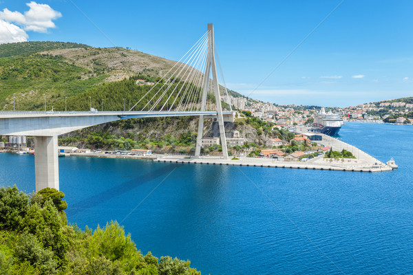 Asma köprü dubrovnik Hırvatistan su yol Stok fotoğraf © tommyandone