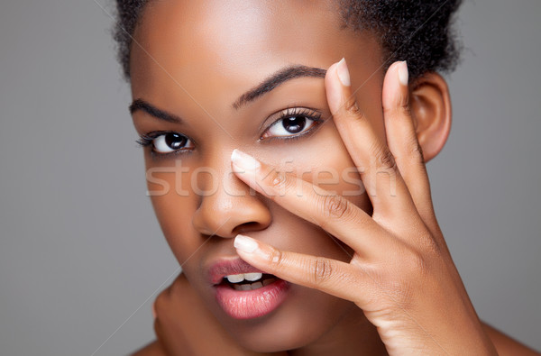 Black beauty with perfect skin Stock photo © tommyandone