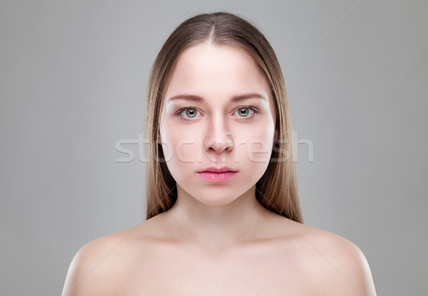 Young natural woman with great skin complexion Stock photo © tommyandone
