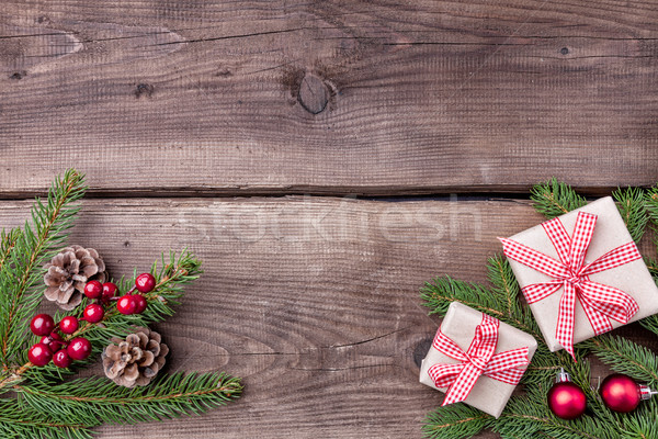 Natale decorazione legno copia spazio tradizionale legno Foto d'archivio © tommyandone