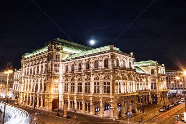 Opera Bécs Ausztria éjszaka híres zene Stock fotó © tommyandone