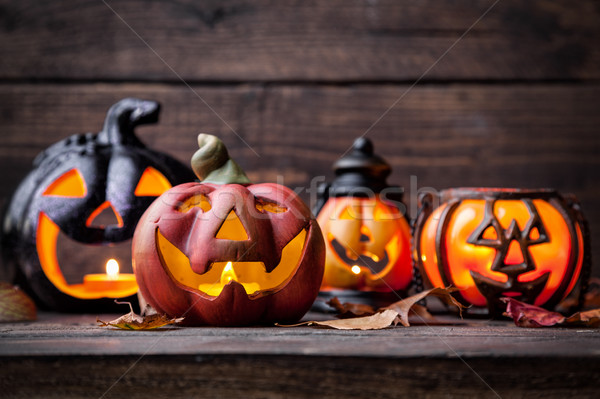 Tradycyjny scary halloween wakacje ognia Zdjęcia stock © tommyandone