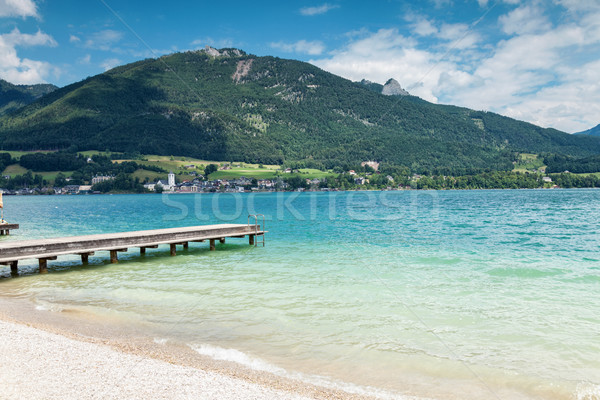 Wolfgangsee lake with turquoise waters in Austria Stock photo © tommyandone