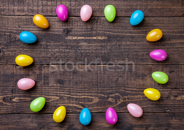 Húsvéti tojások fából készült hagyományos húsvét tojás háttér Stock fotó © tommyandone