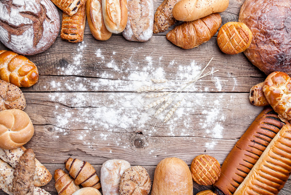 新鮮な パン 木製 ストックフォト © tommyandone