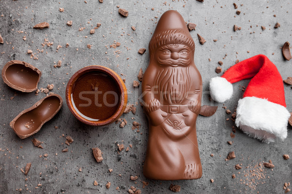 Weihnachten Schokolade Süßigkeiten rustikal Stock foto © tommyandone