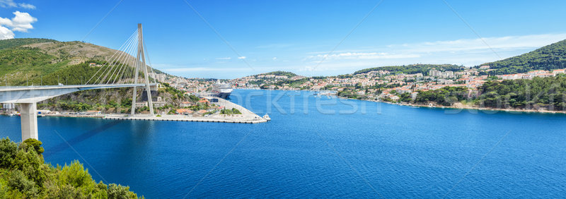 Panoramica view vecchio città dubrovnik Foto d'archivio © tommyandone