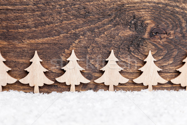 Stock photo: Christmas decoration on wooden background with copy space