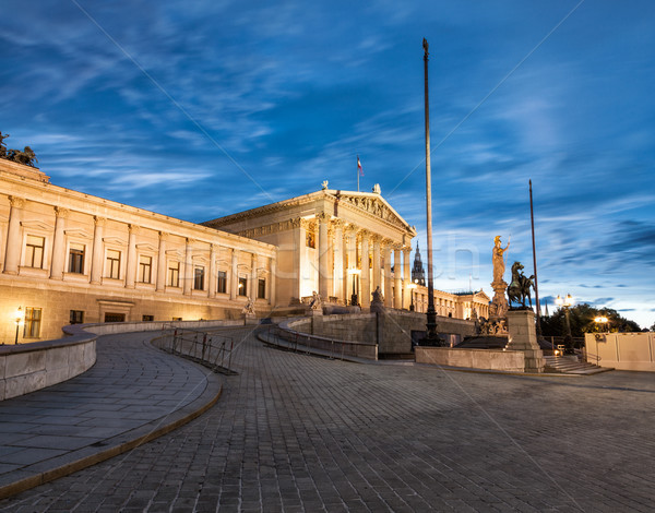 Austrian Parliament building on Ring Road in Vienna Stock photo © tommyandone