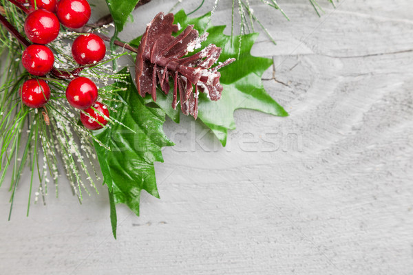 クリスマス 装飾 葉 背景 休日 お祝い ストックフォト © tommyandone
