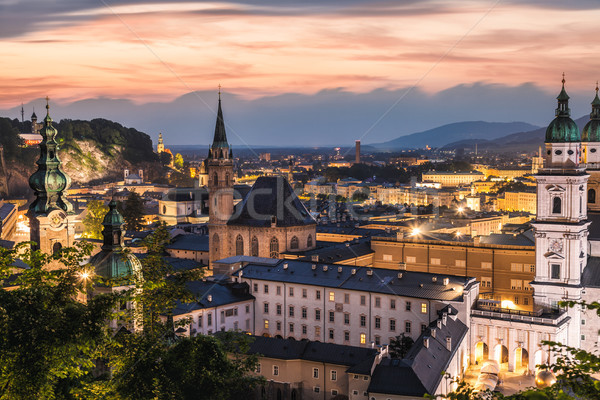 Panoramic view of beautiful Salzburg in Austria Stock photo © tommyandone