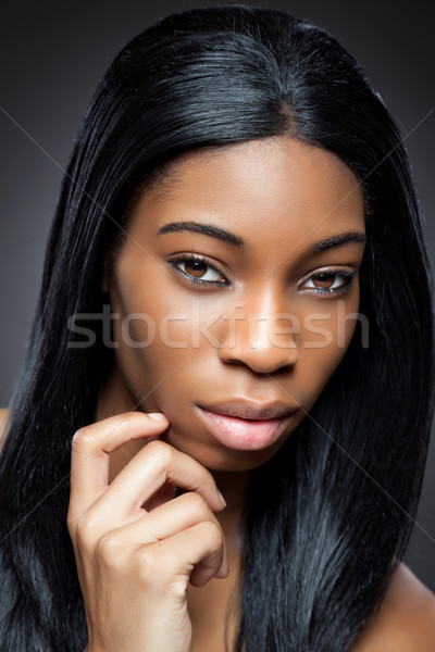 Black beauty with perfect skin Stock photo © tommyandone