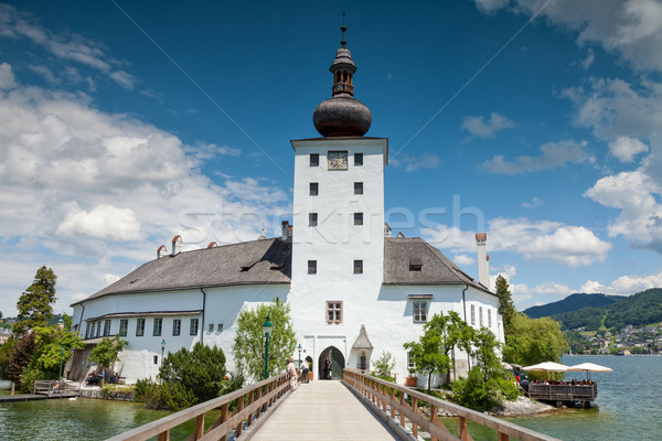 Castle on Traunsee lake Stock photo © tommyandone