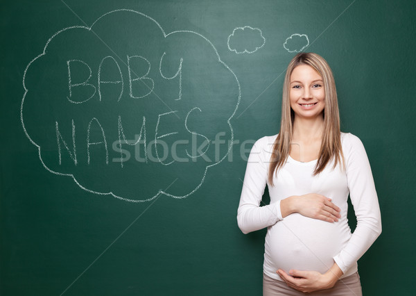 Választ helyes név baba terhes nő választ Stock fotó © tommyandone