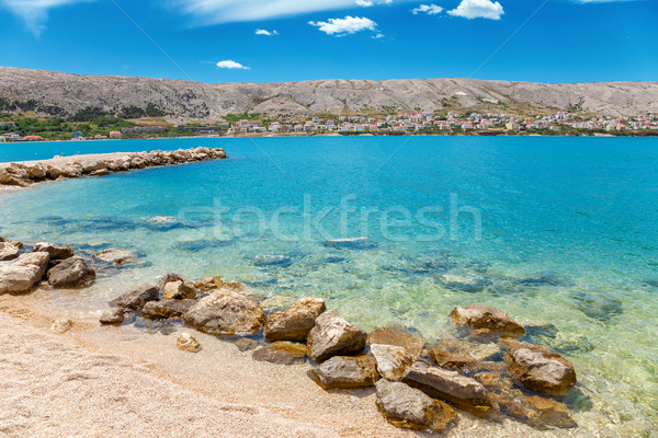 Beautiful beach on Croatian island Pag Stock photo © tommyandone