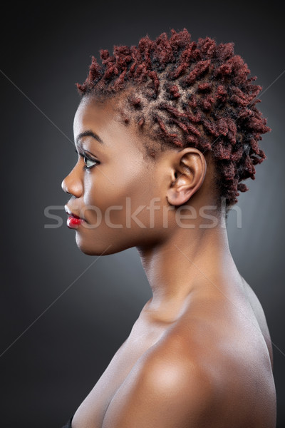 Black Beauty With Short Spiky Hair Stock Photo C Tomas Anderson