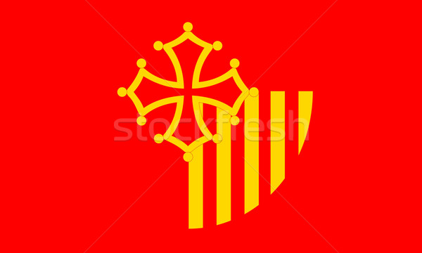 Languedoc Roussillon flag Stock photo © tony4urban