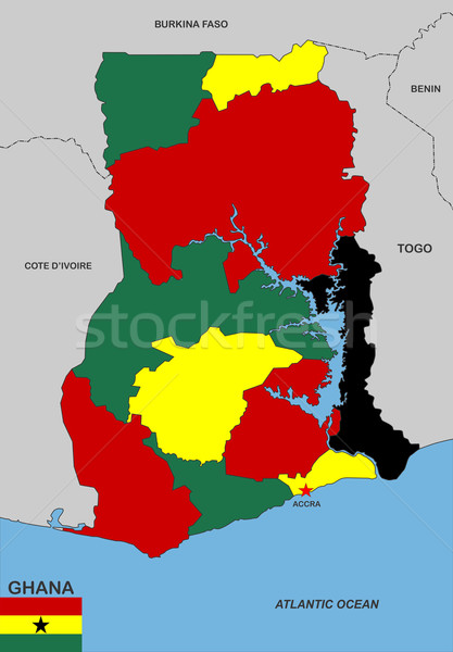 ghana map Stock photo © tony4urban