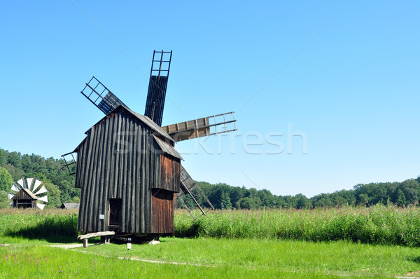 sibiu ethno museum wind mill Stock photo © tony4urban