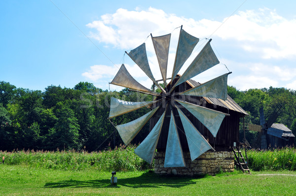 sibiu ethno museum wind mill Stock photo © tony4urban