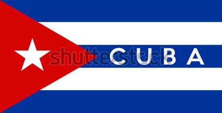 Bayrak Küba büyük boyut örnek ülke Stok fotoğraf © tony4urban