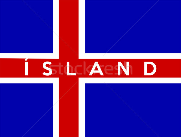 flag of iceland Stock photo © tony4urban