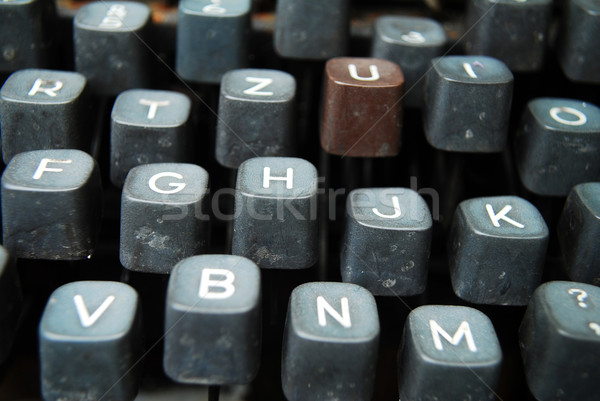 Vintage machine à écrire détail noir touches [[stock_photo]] © tony4urban