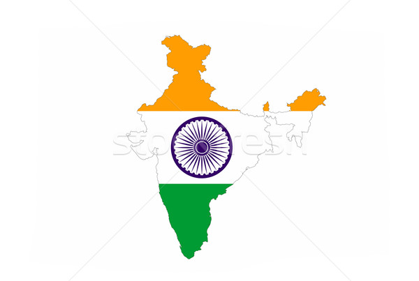 india flag map Stock photo © tony4urban
