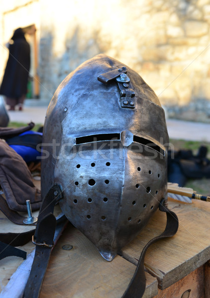 medieval metal helmet Stock photo © tony4urban