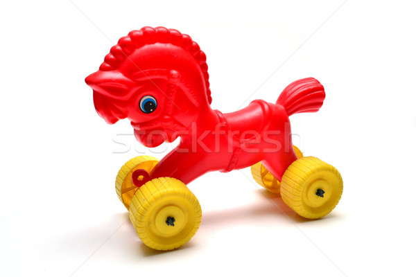 赤 馬 おもちゃ 共産主義者 時代 レトロな ストックフォト © tony4urban