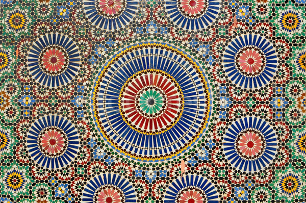 Arab mosaic in Marrakech Stock photo © tony4urban